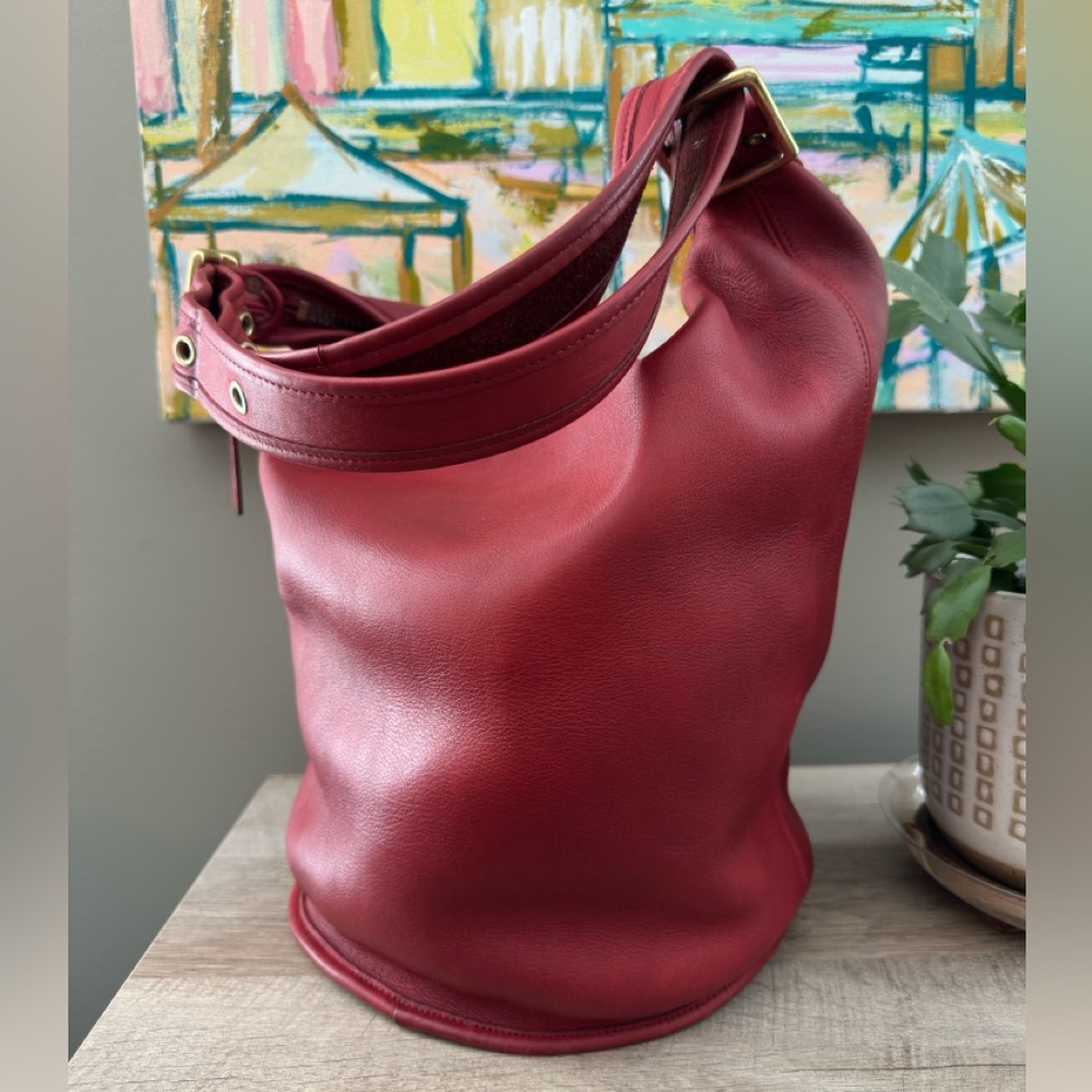 Vintage Coach Duffle Sac - RED - 9085 ♥️